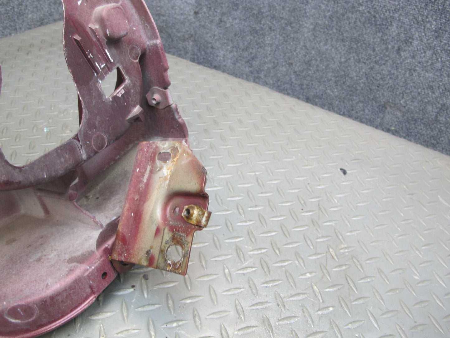 02-05 Ford Thunderbird Front Headlight Header Bracket Mount Panel Maroon OEM