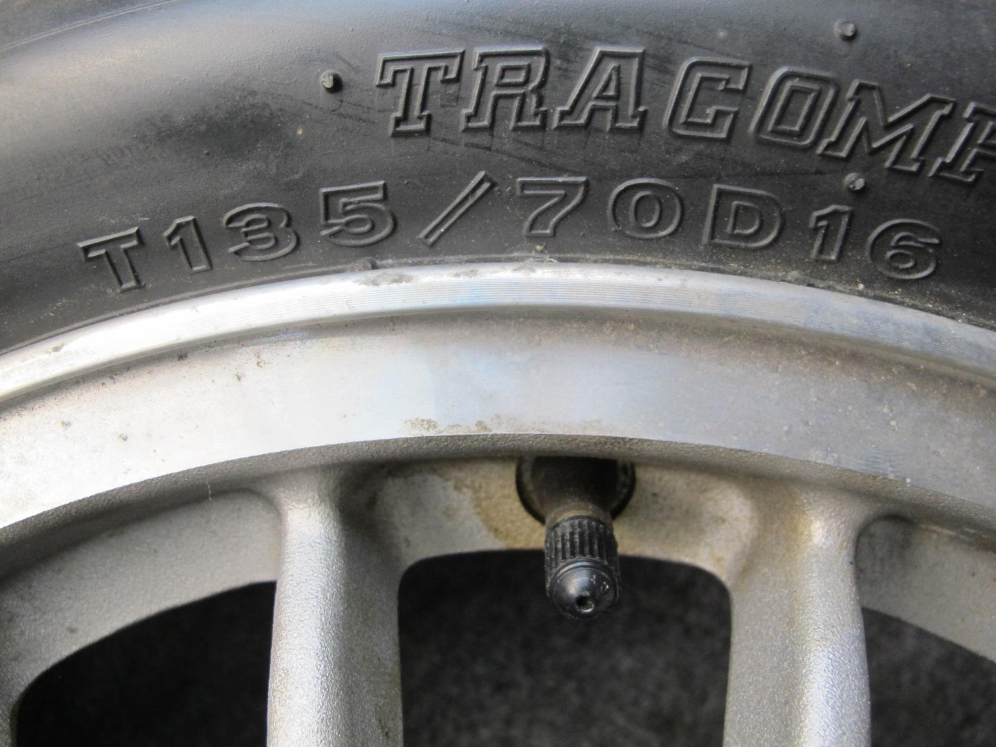 88-91 Mazda RX7 FC3S Emergency Spare Tire R16 16" Wheel 16x4T ET30 T135/70 OEM