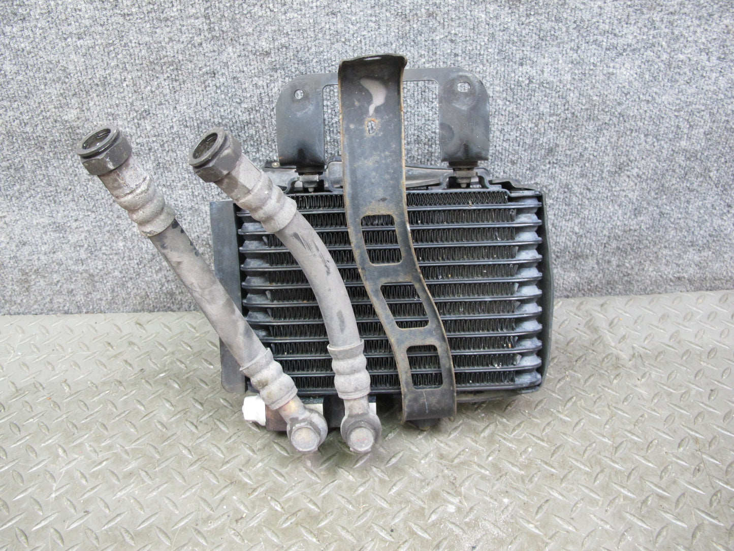 04-08 Mazda RX8 Front Right Pass Side Engine Oil Cooler Radiator W/ Line OEM