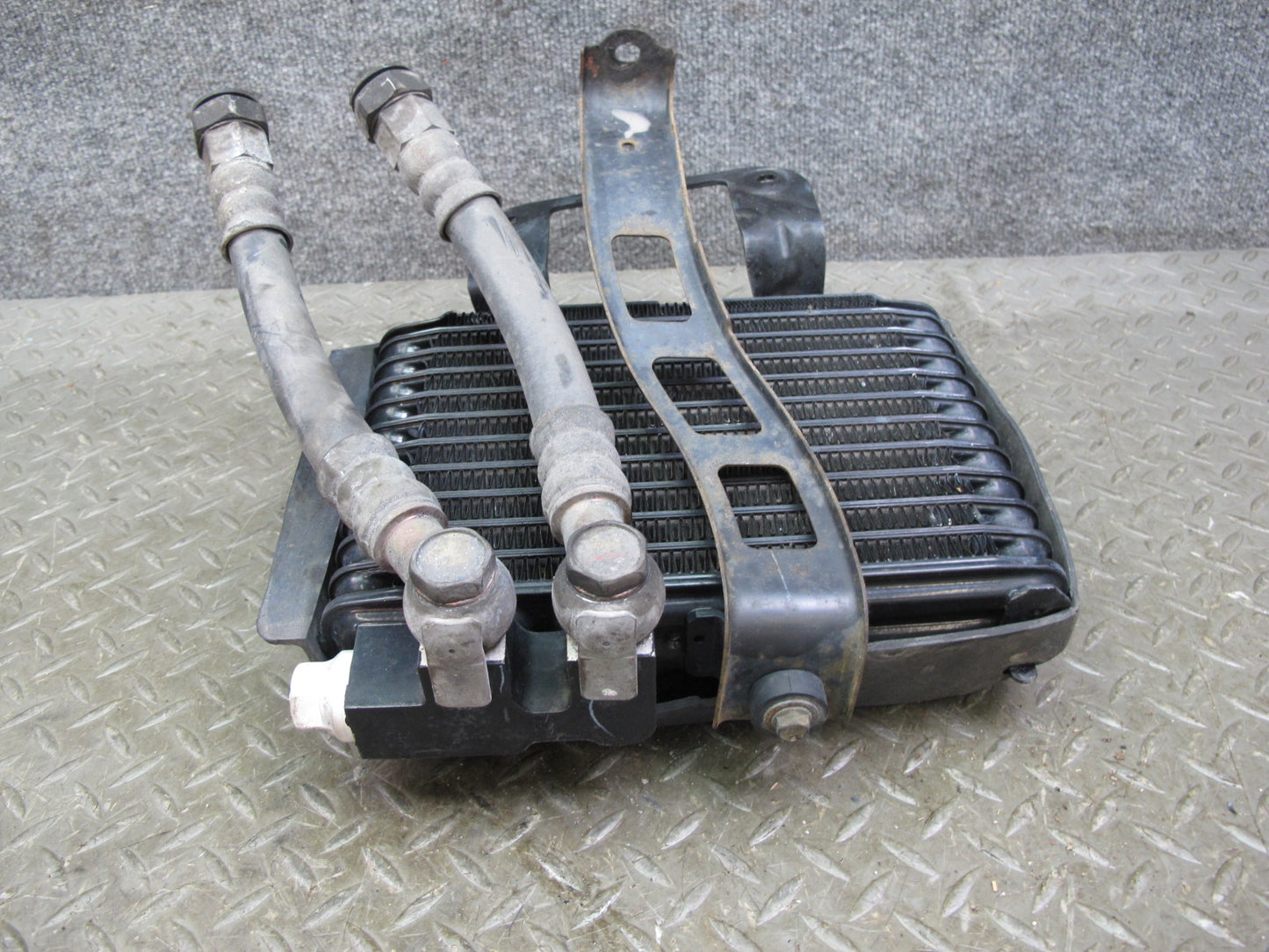 04-08 Mazda RX8 Front Right Pass Side Engine Oil Cooler Radiator W/ Line OEM