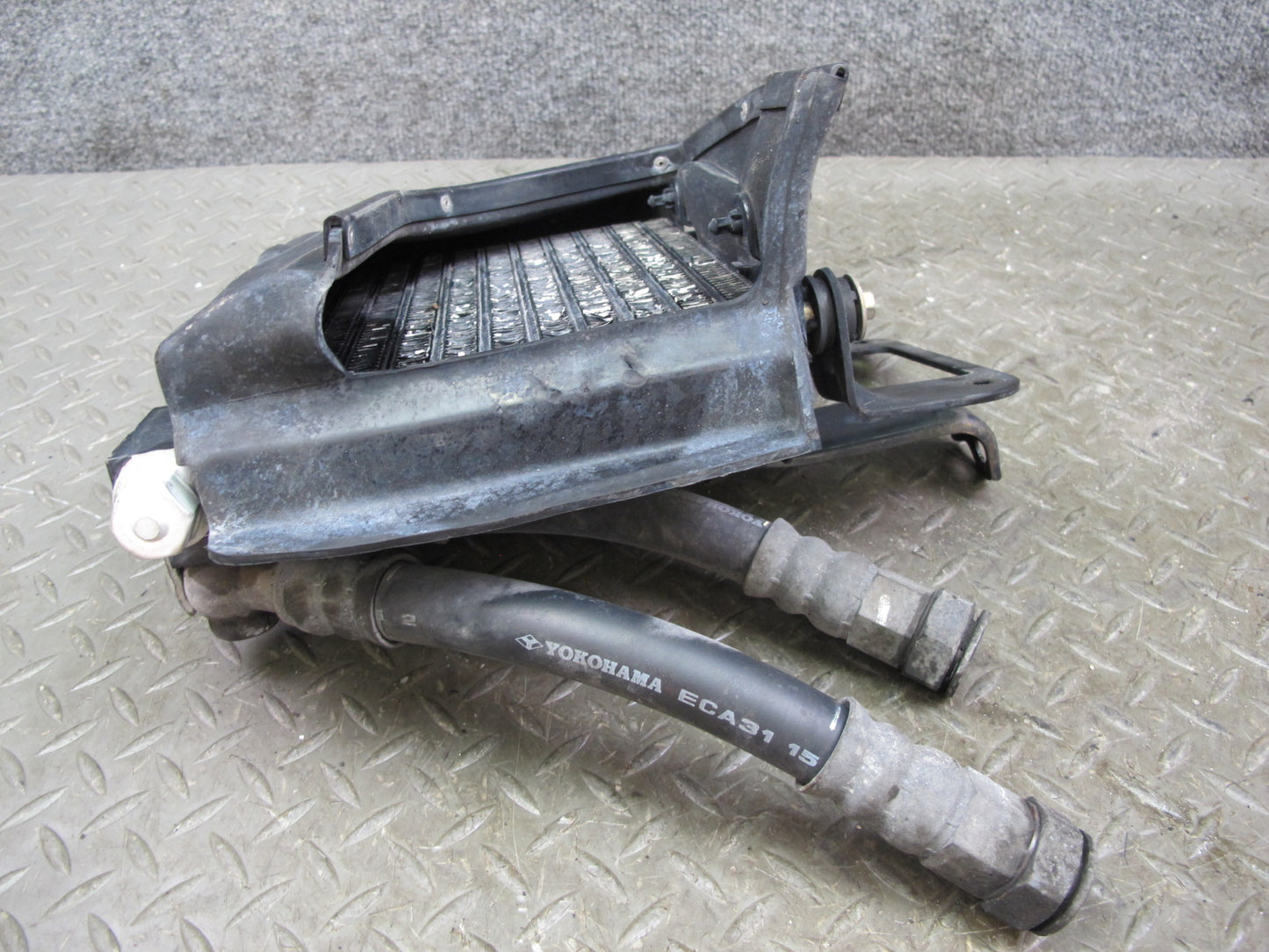 04-08 Mazda RX8 Front Right Pass Side Engine Oil Cooler Radiator W/ Line OEM