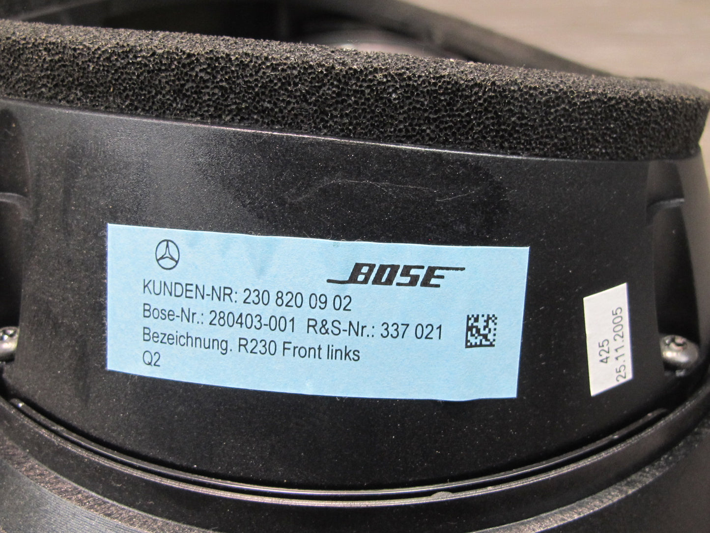 03-08 Mercedes R230 Sl-class Set of 2 Left & Right Door Bose Audio Speaker OEM