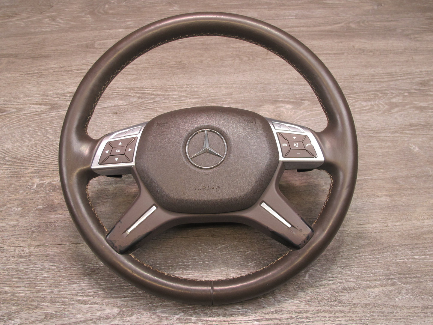 12-15 MERCEDES W166 ML GL FRONT LEFT DRIVER SIDE STEERING WHEEL W/ SRS AIRBAG OEM