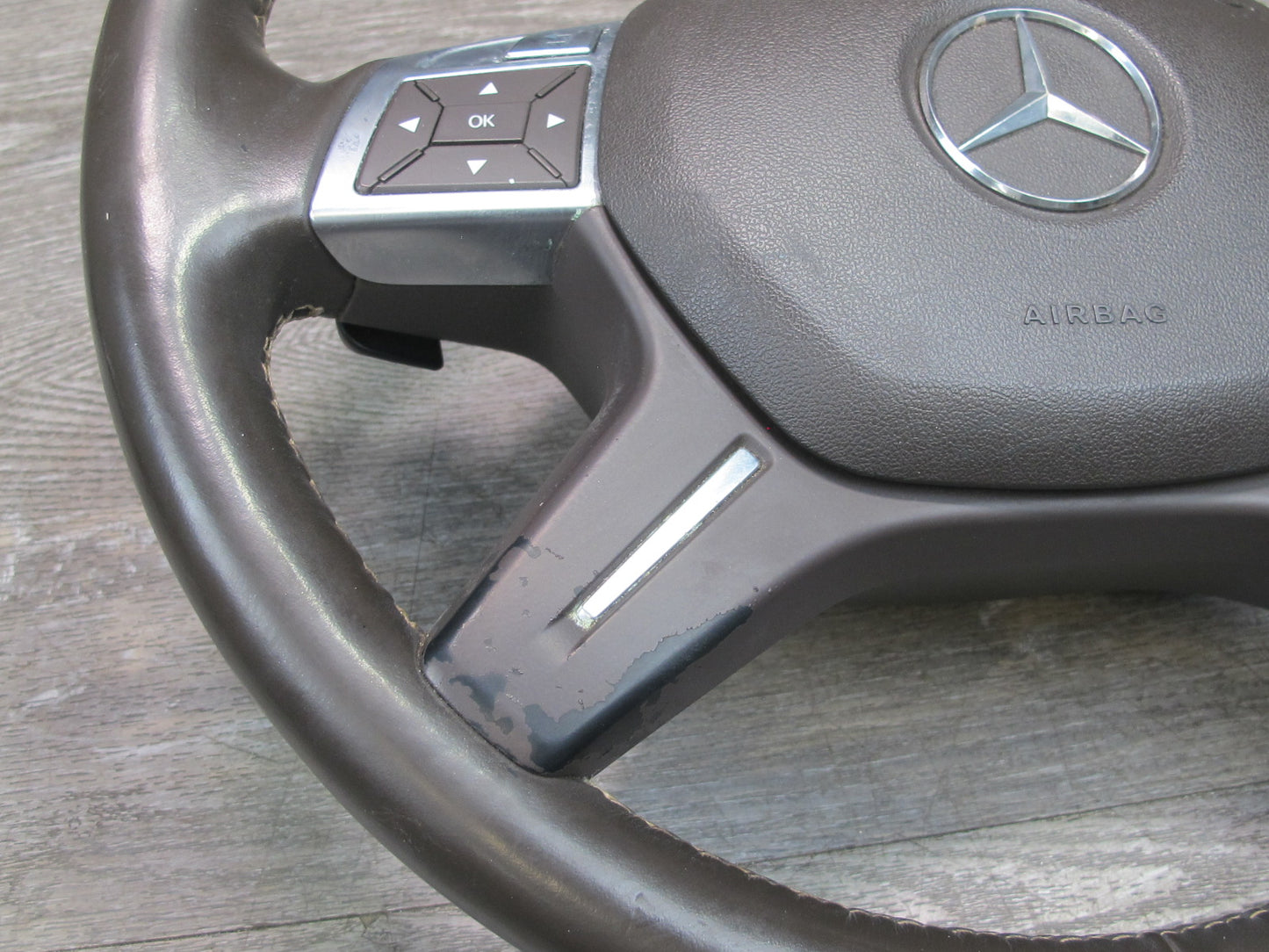 12-15 MERCEDES W166 ML GL FRONT LEFT DRIVER SIDE STEERING WHEEL W/ SRS AIRBAG OEM