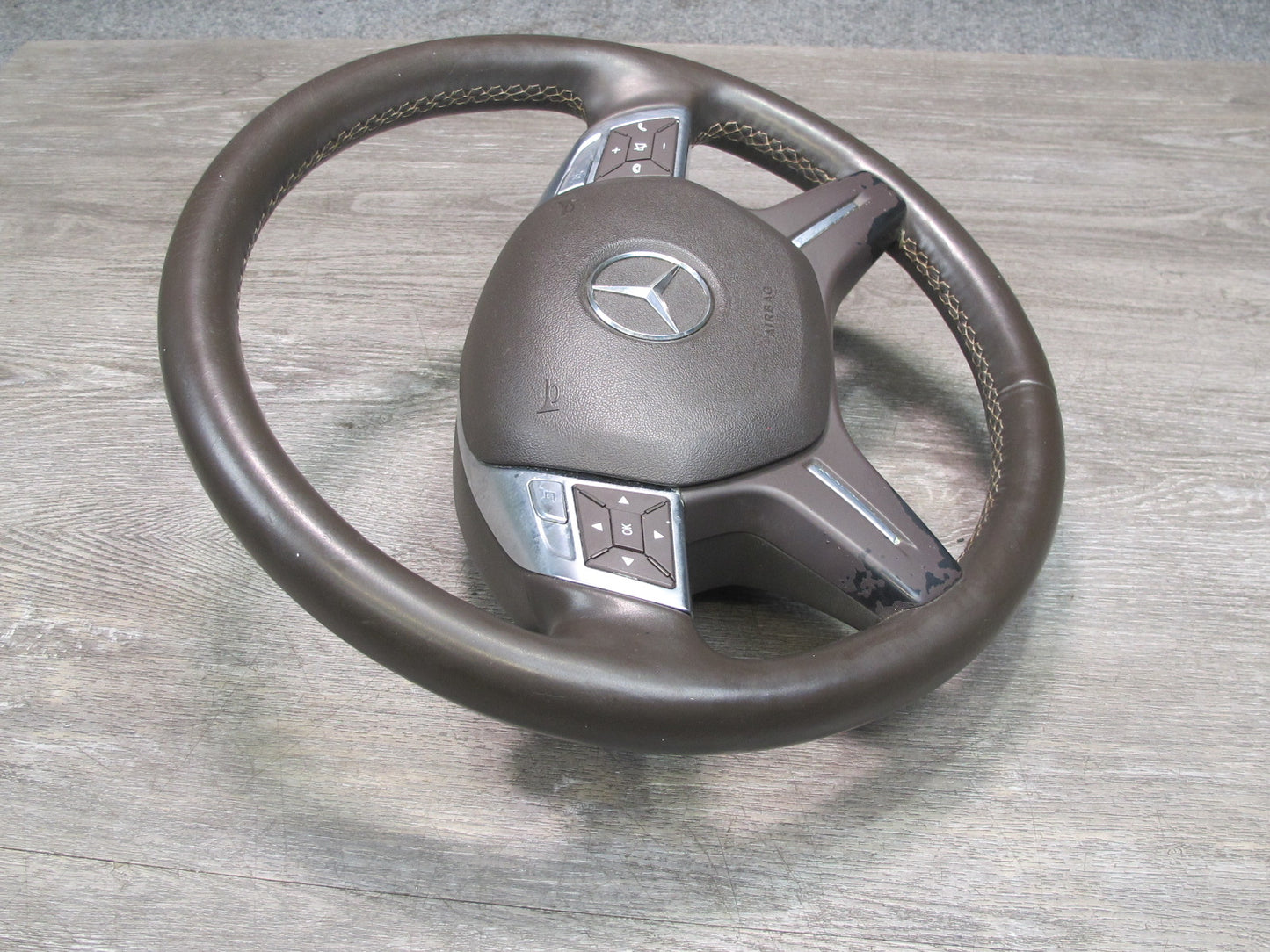 12-15 MERCEDES W166 ML GL FRONT LEFT DRIVER SIDE STEERING WHEEL W/ SRS AIRBAG OEM