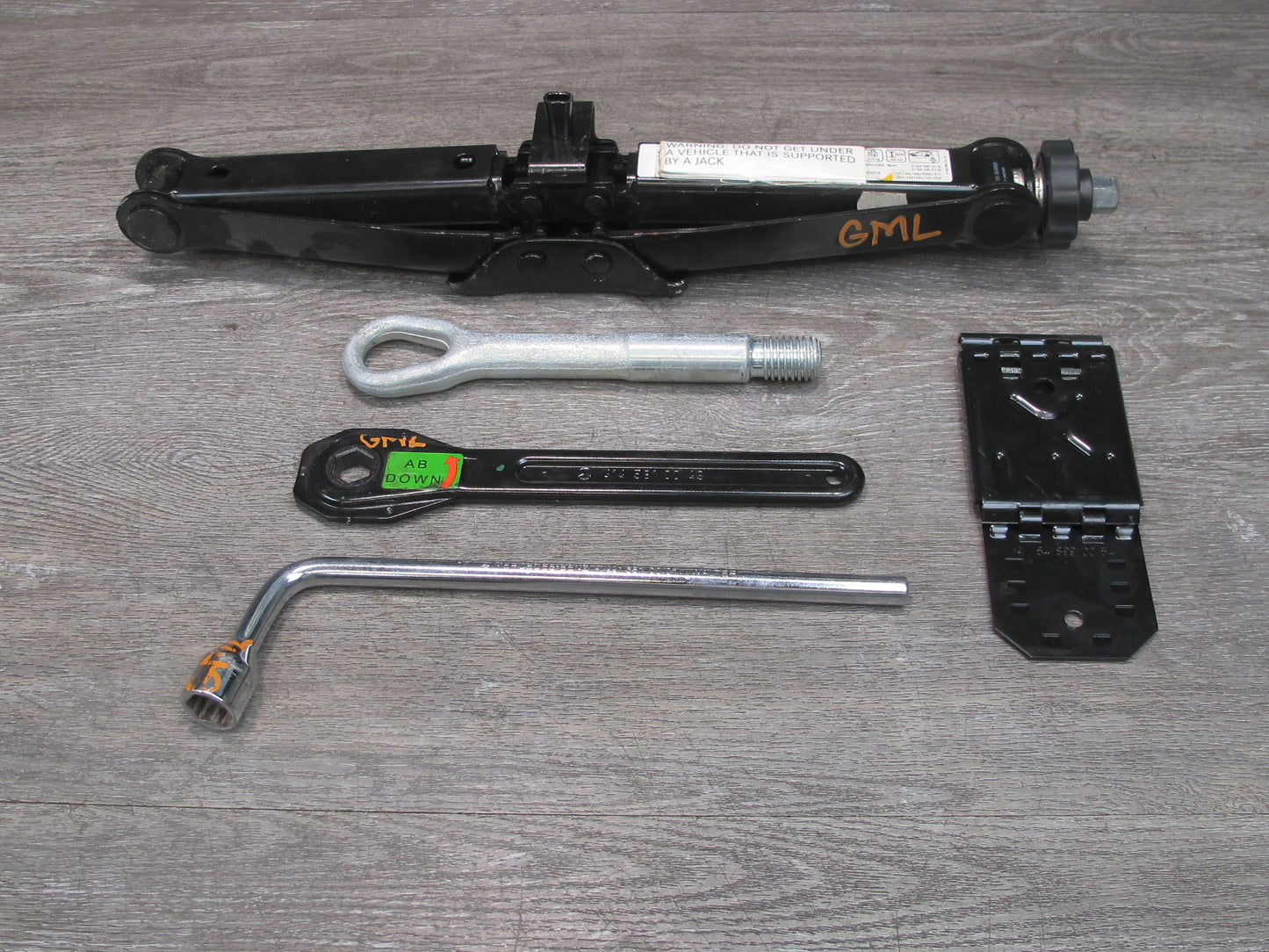 2012-2015 Mercedes W166 X166 Emergency Spare Tire Lift Jack Wrench Hook Set