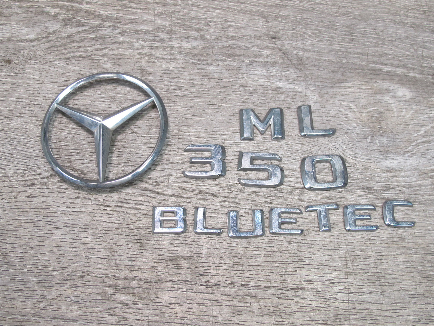 2012-2015 Mercedes W166 ML350 Bluetec Diesel Rear Trunk Emblem Logo Badge Set