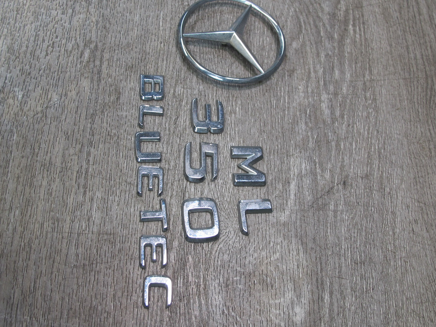 2012-2015 Mercedes W166 ML350 Bluetec Diesel Rear Trunk Emblem Logo Badge Set
