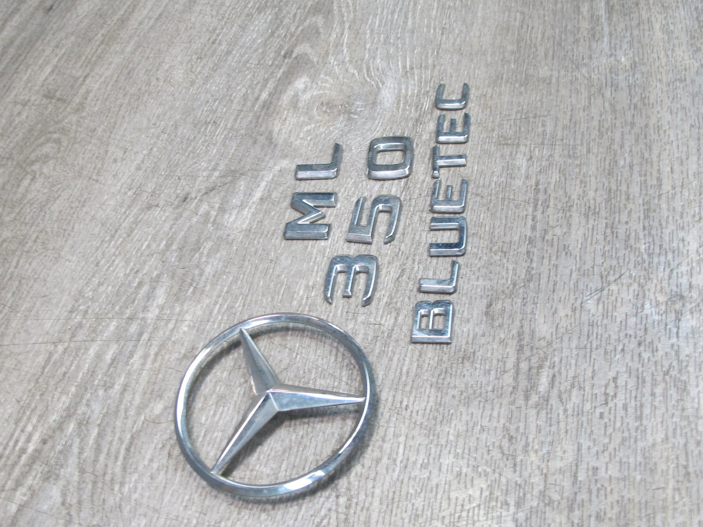 2012-2015 Mercedes W166 ML350 Bluetec Diesel Rear Trunk Emblem Logo Badge Set