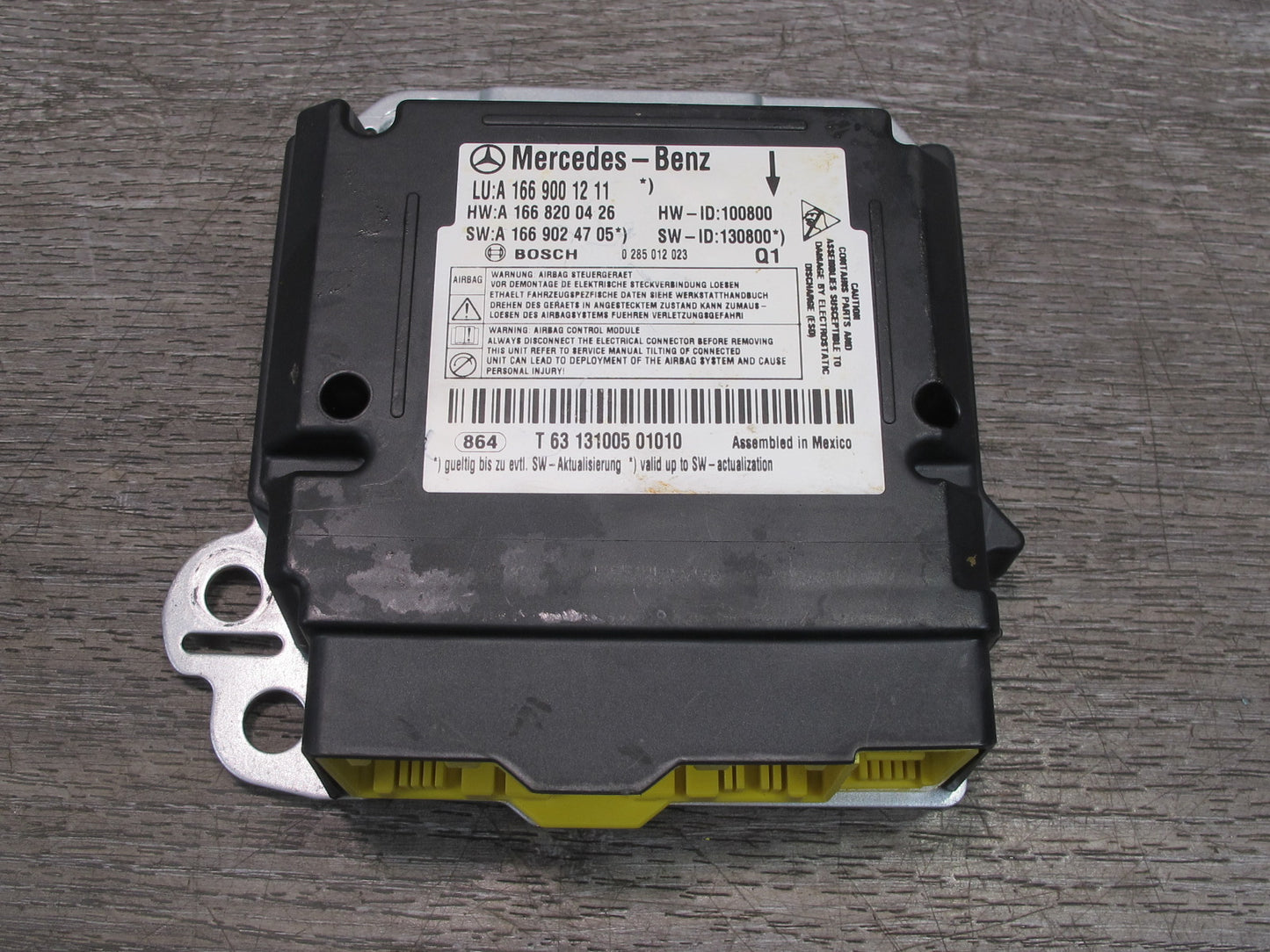 12-15 MERCEDES W166 ML GL SRS AIRBAG CONTROL MODULE UNIT 1669001211 OEM