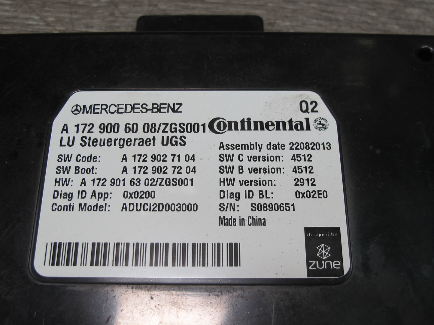 2012-2015 Mercedes W166 X166 Communication Control Module Interface OEM