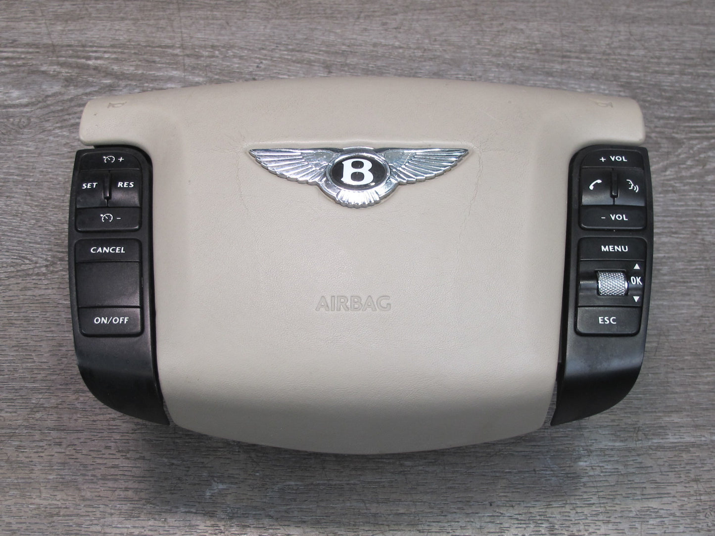 03-12 BENTLEY CONTINENTAL GT FRONT LEFT DRIVER SIDE STEERING WHEEL SRS AIRBAG OEM
