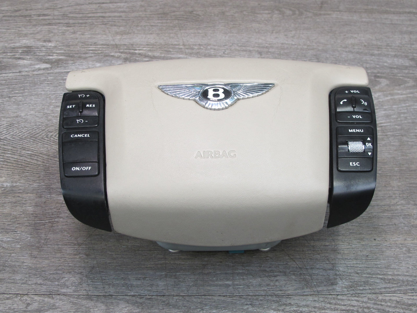 03-12 BENTLEY CONTINENTAL GT FRONT LEFT DRIVER SIDE STEERING WHEEL SRS AIRBAG OEM