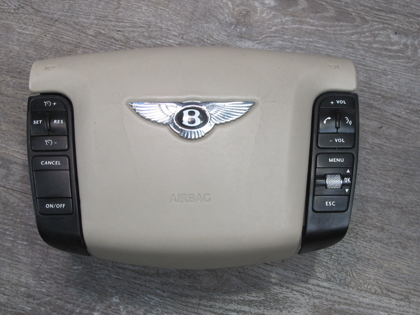 03-12 BENTLEY CONTINENTAL GT FRONT LEFT DRIVER SIDE STEERING WHEEL SRS AIRBAG OEM