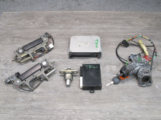 1999 BMW E36 328i M52 Engine ECU DME EWS2 Door Handle Ignition Lock KEY Set OEM