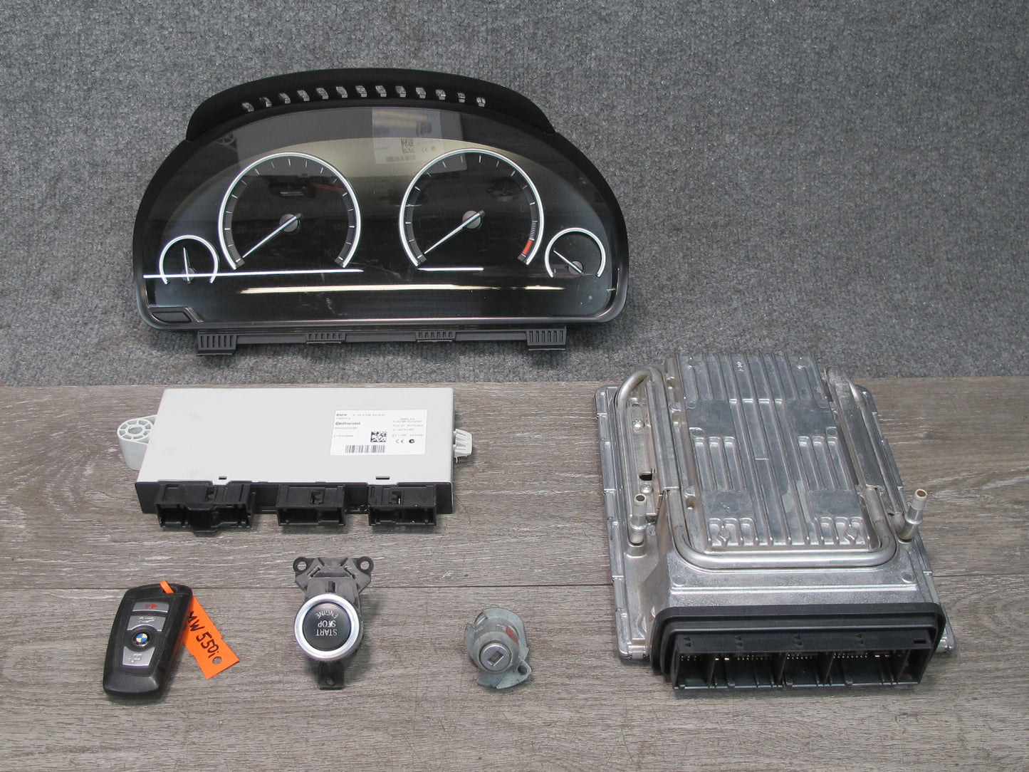 2013 BMW F07 F10 F11 550i N63 Engine ECU DME CAS4 Theft Start Stop Lock KEY Set