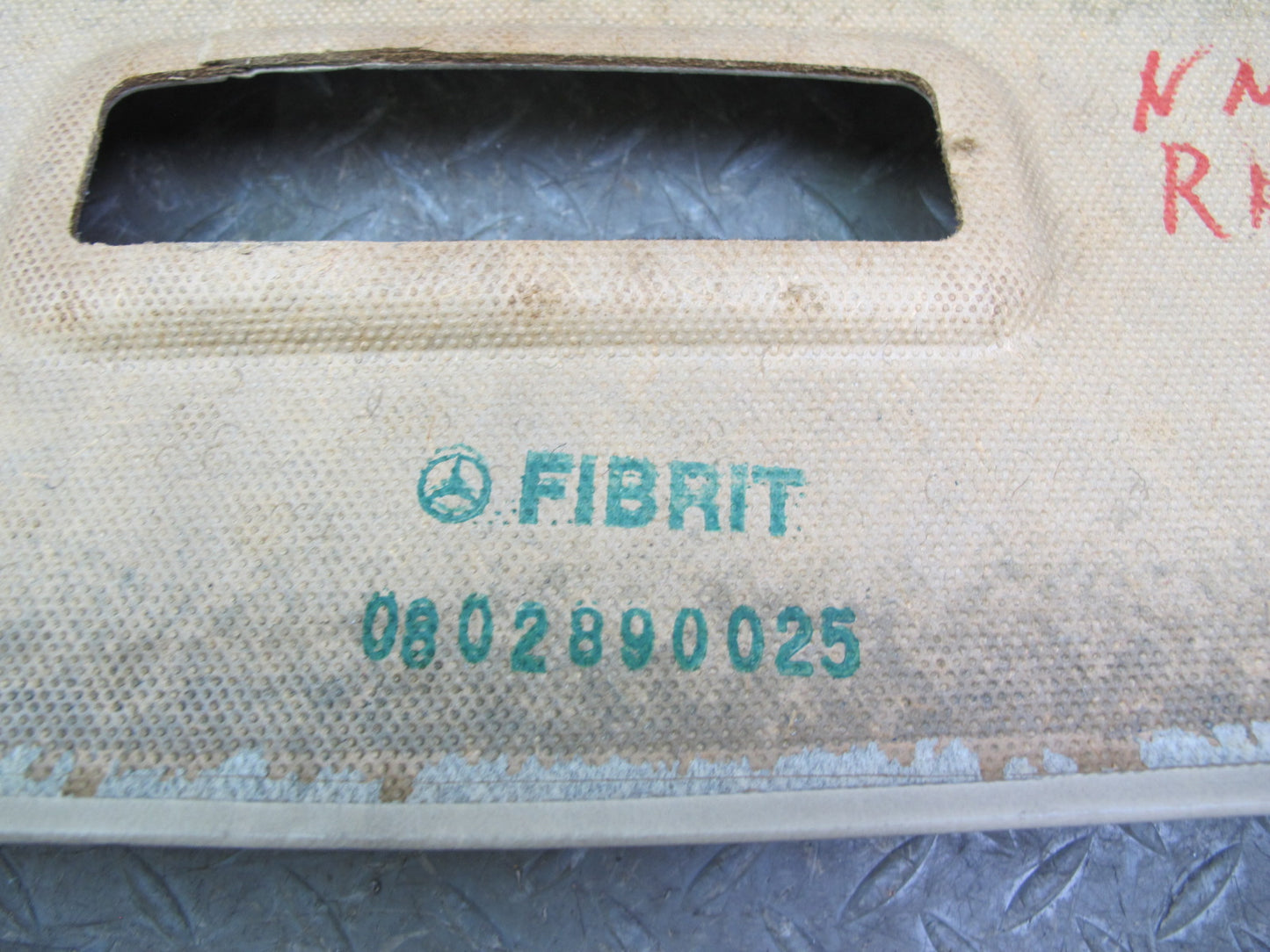 86-91 Mercedes W126 Rear Overhead Headliner Roof Trim Cover Panel Beige OEM