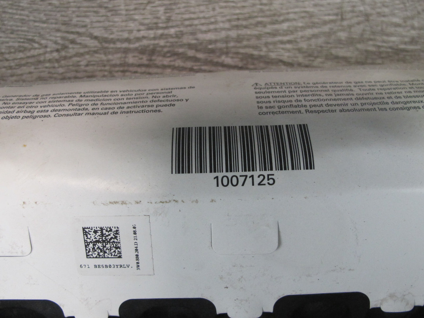 06-12 BENTLEY CONTINENTAL GT GTC FRONT RIGHT PASSENGER SIDE DASH SRS AIRBAG OEM