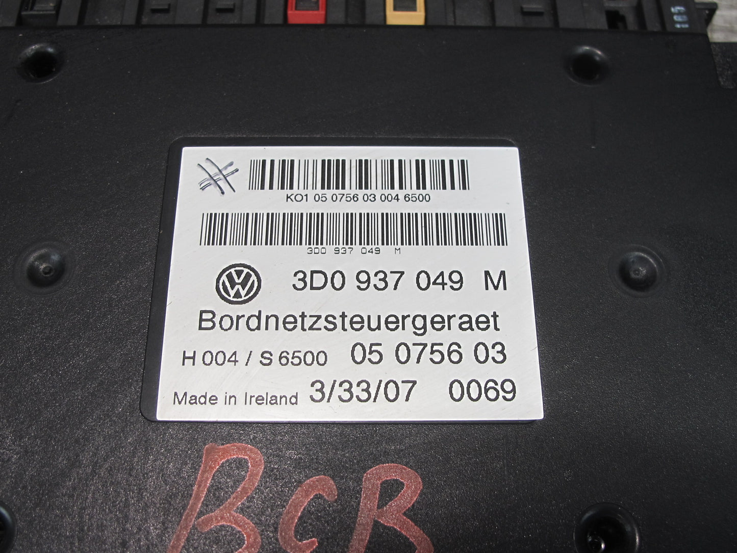 03-12 Bentley Continental GTC GT Onboard Power Supply Control Module 3D0937049M