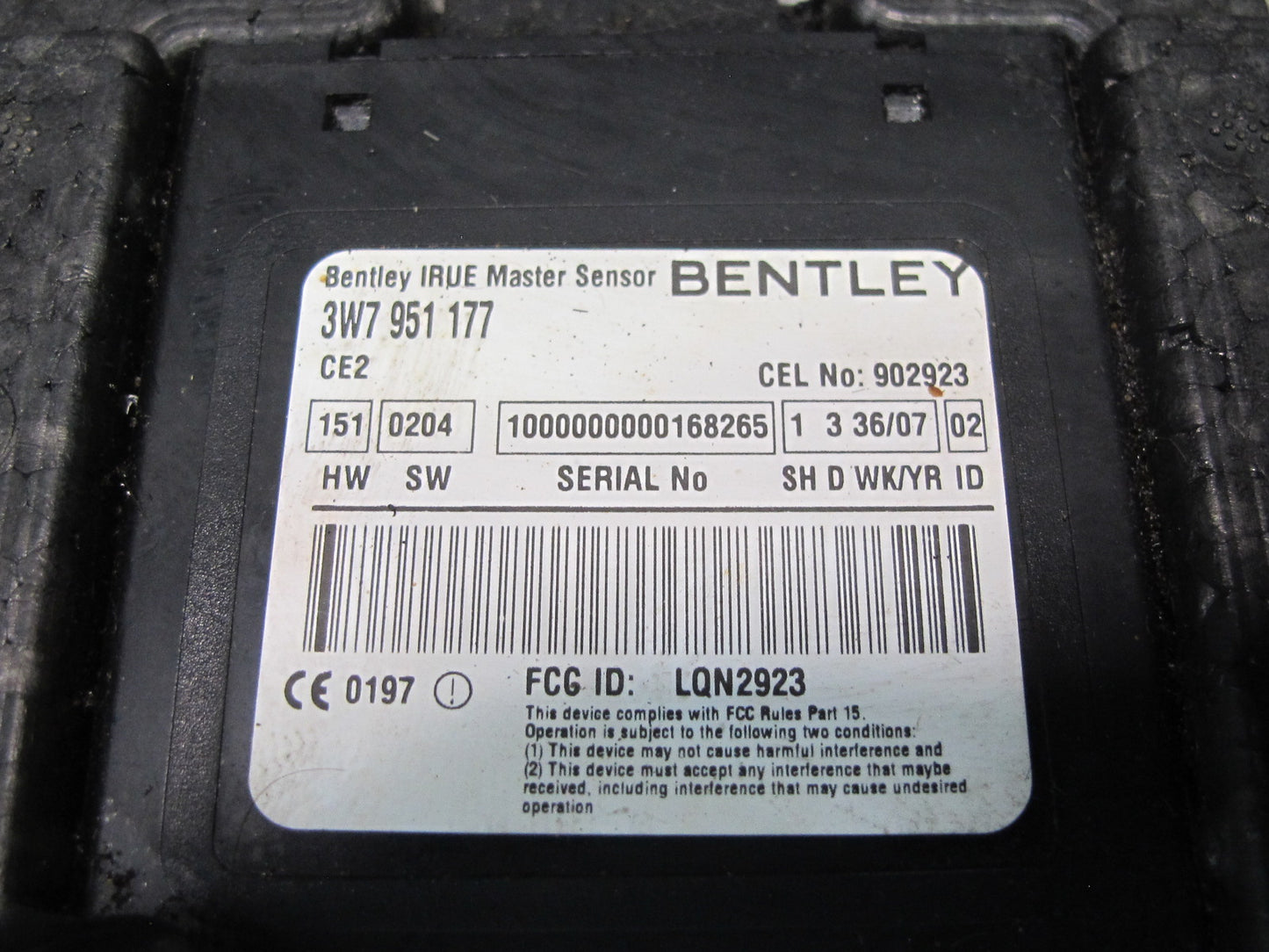 03-10 Bentley Continental GTC GT Anti Theft Control Module Keyless Antenna Set
