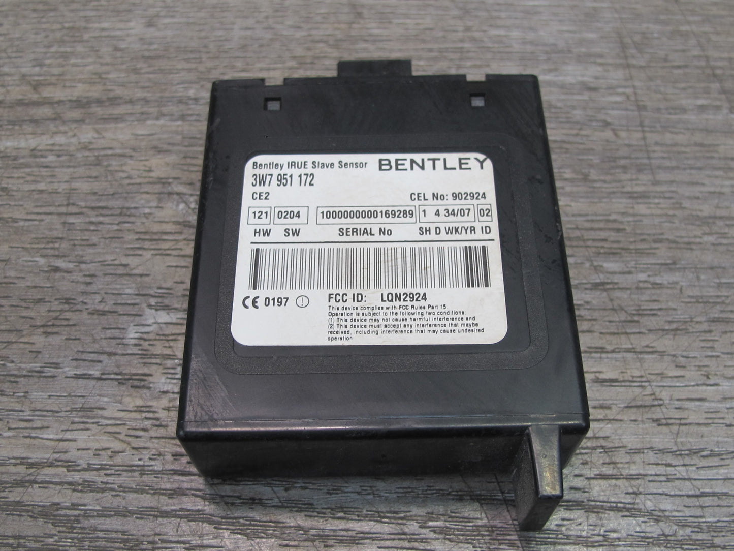 03-10 Bentley Continental GTC GT Anti Theft Alarm Control Module 3W7951172