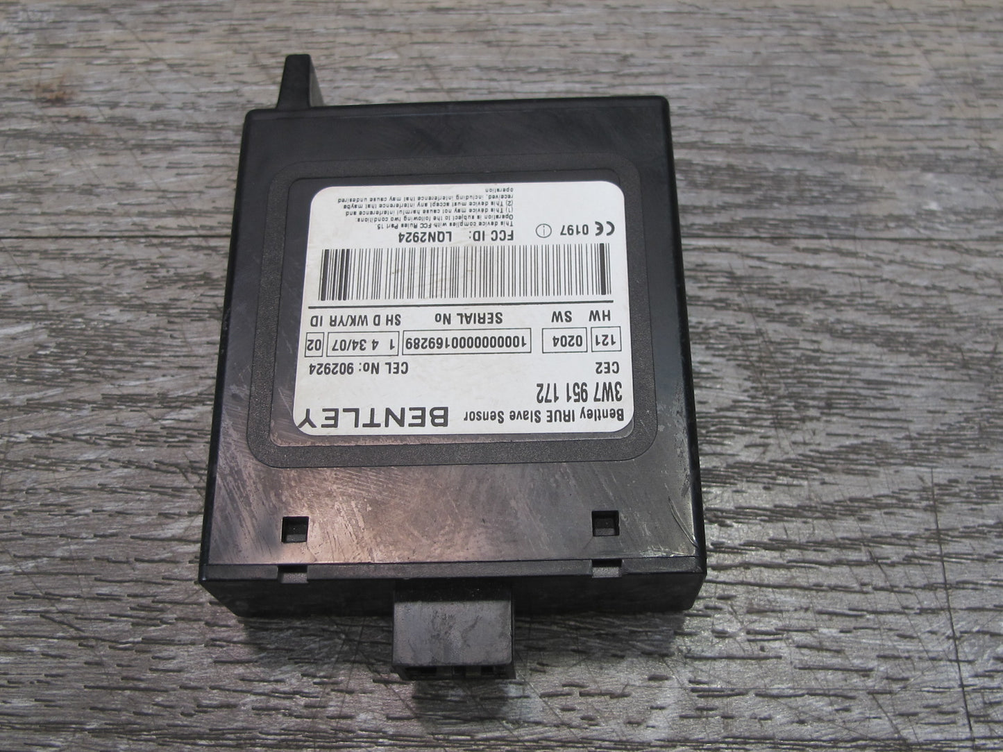03-10 Bentley Continental GTC GT Anti Theft Alarm Control Module 3W7951172