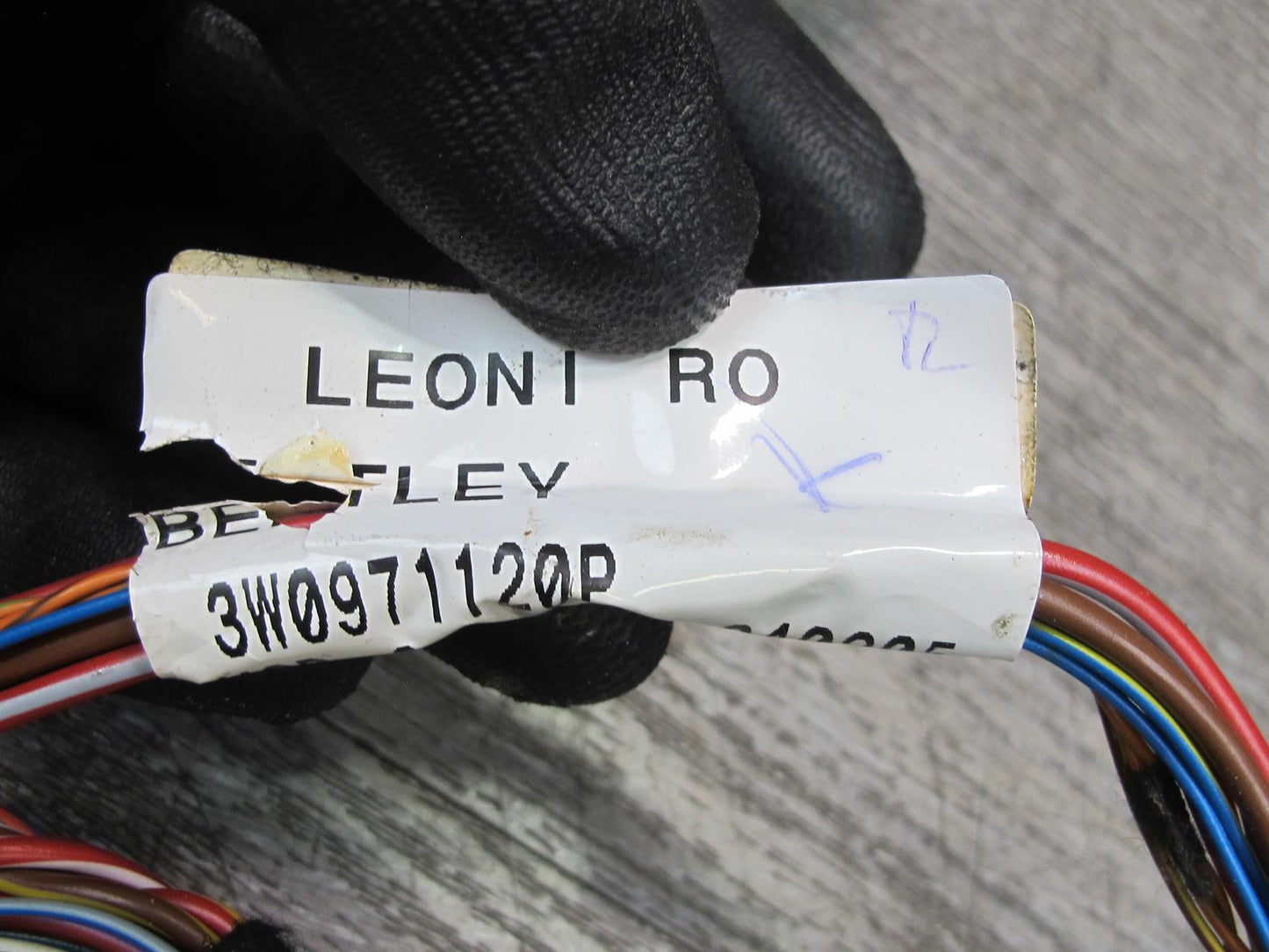 03-12 Bentley Continental GTC GT Left Door Wire Wiring Harness 3W0971120P