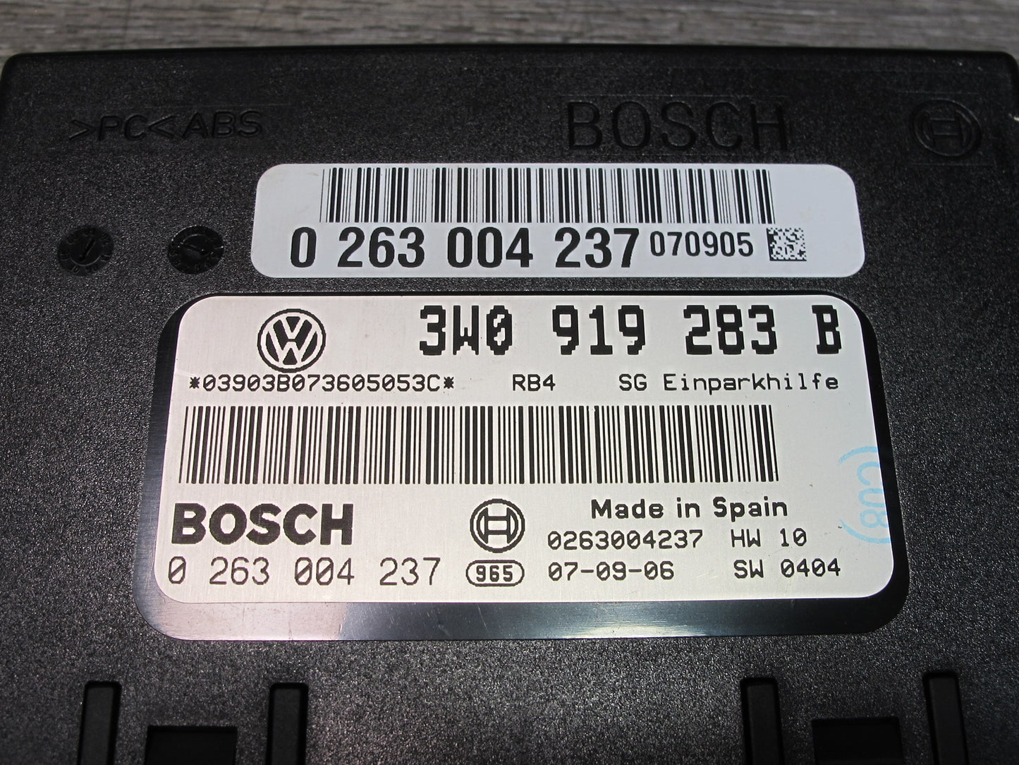 03-12 Bentley Continental GTC GT PDC Parking Assist Control Module 3W0919283B