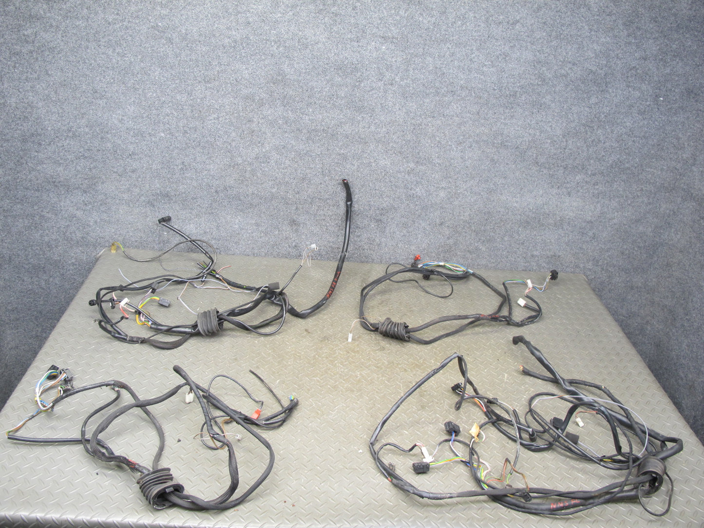 86-91 Mercedes W126 Set of 4 Front & Rear Door Wire Wiring Harness OEM