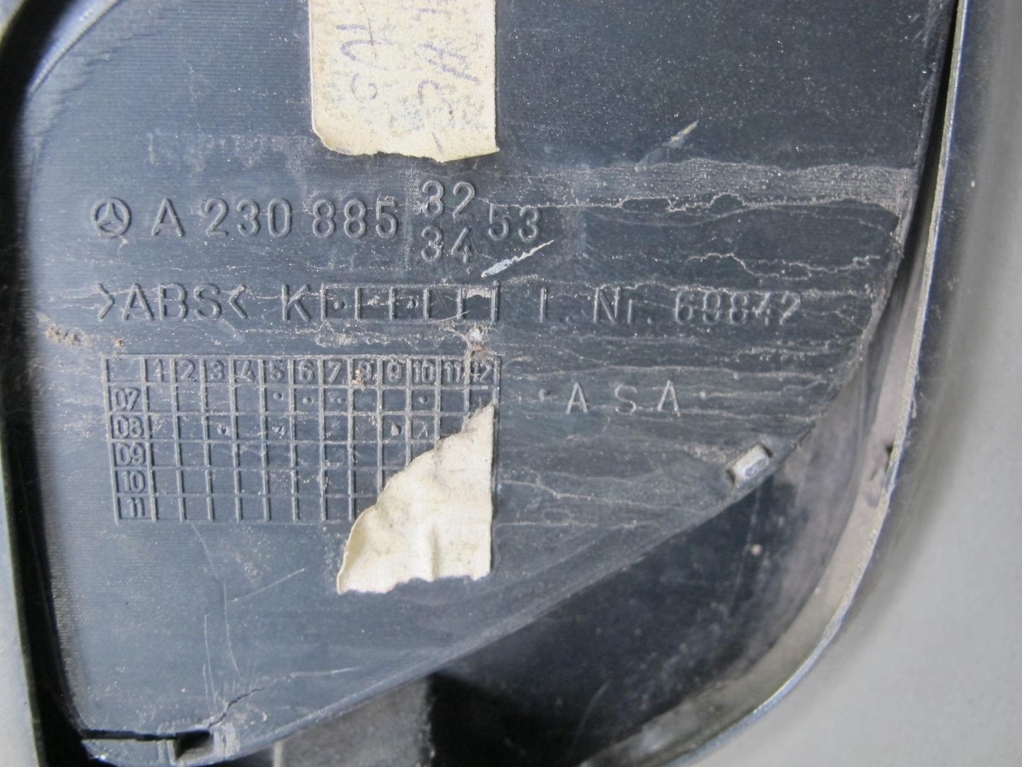 09-12 Mercedes R230 SL63 AMG Front Right Fender Shell Panel Cover Black OEM