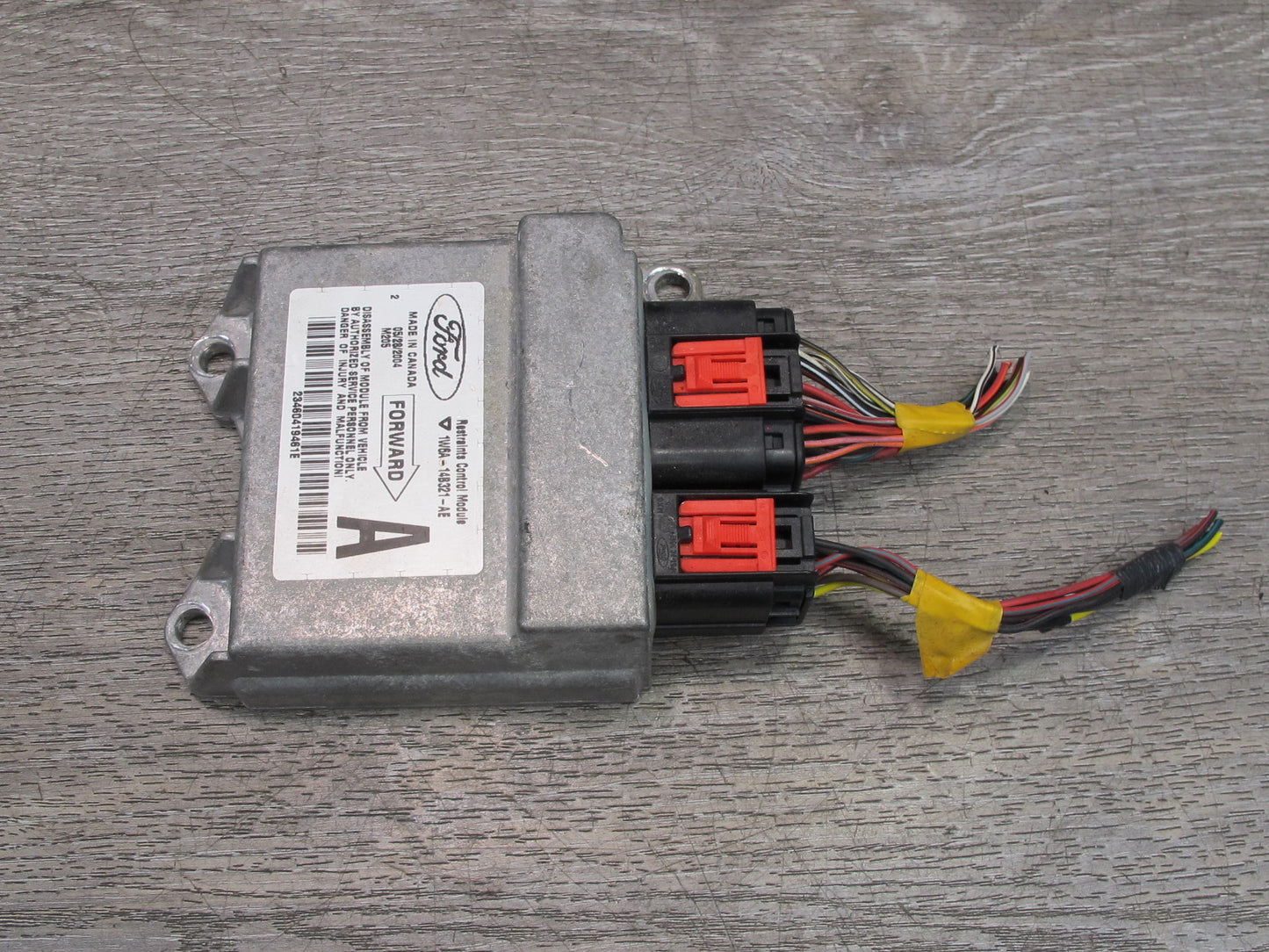 02-05 FORD THUNDERBIRD SRS AIRBAG CONTROL MODULE UNIT 1W6A14B321AE OEM