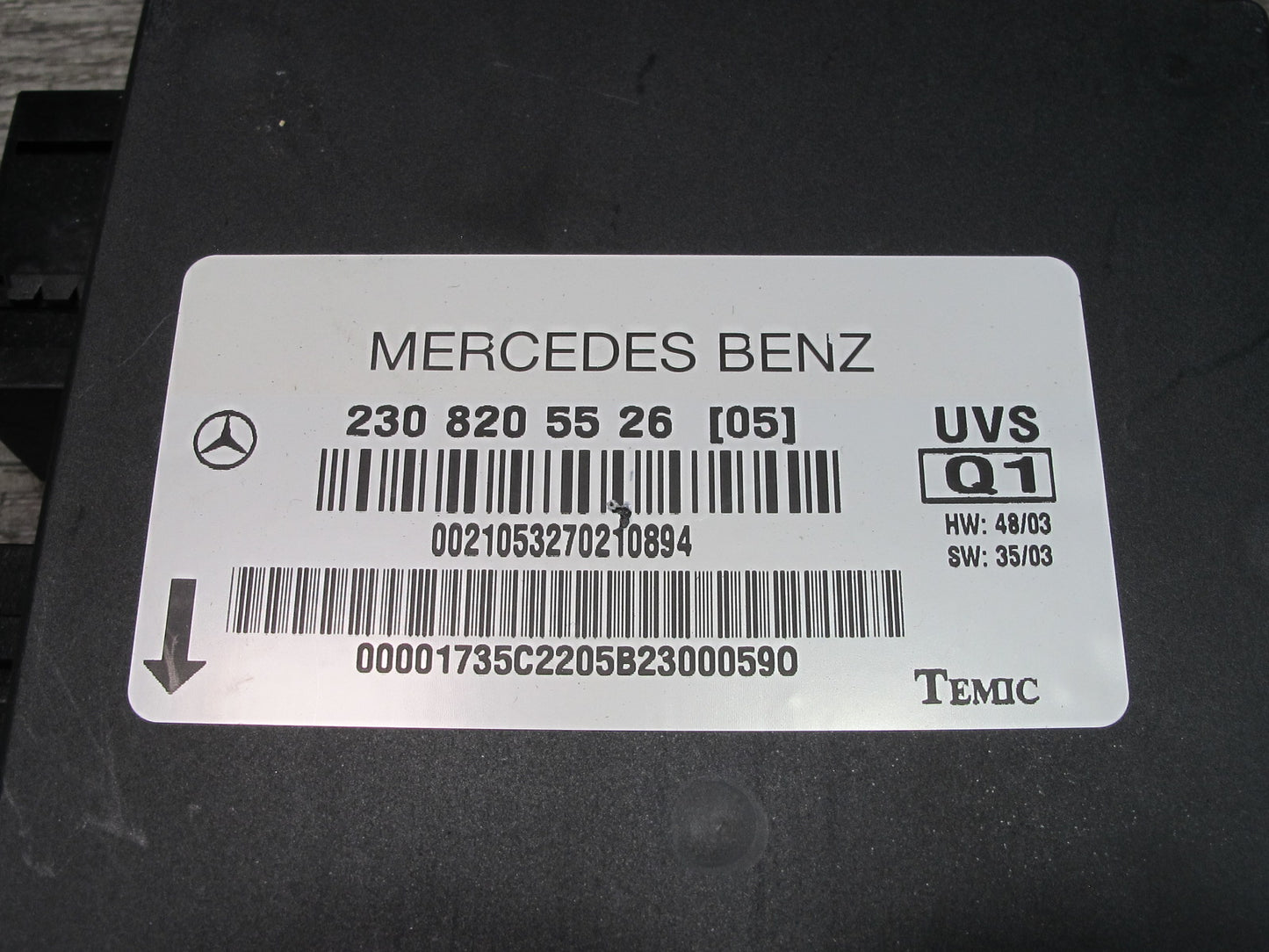 03-08 Mercedes R230 Convertible  TOP Roof Control Module 2308205526 OEM