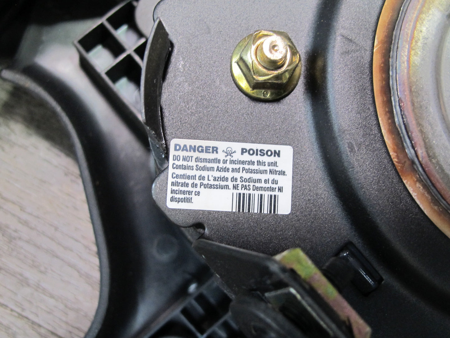 02-05 FORD THUNDERBIRD FRONT LEFT DRIVER SIDE STEERING WHEEL SRS AIRBAG OEM