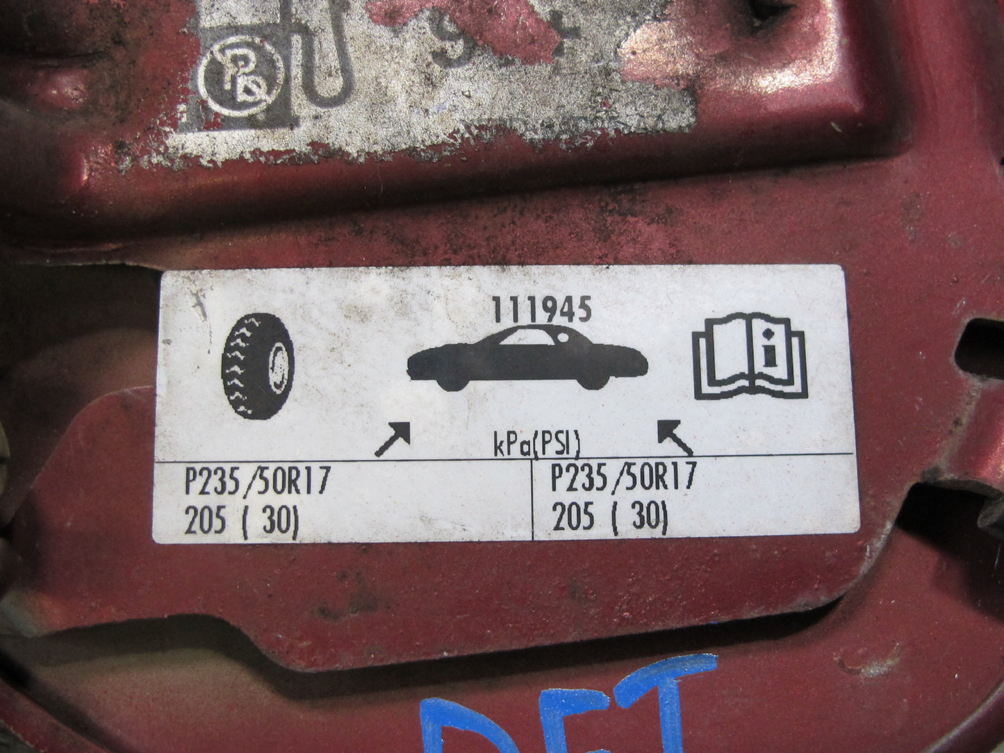02-05 Ford Thunderbird Fuel Tank Filler Door Lid Cover Maroon OEM