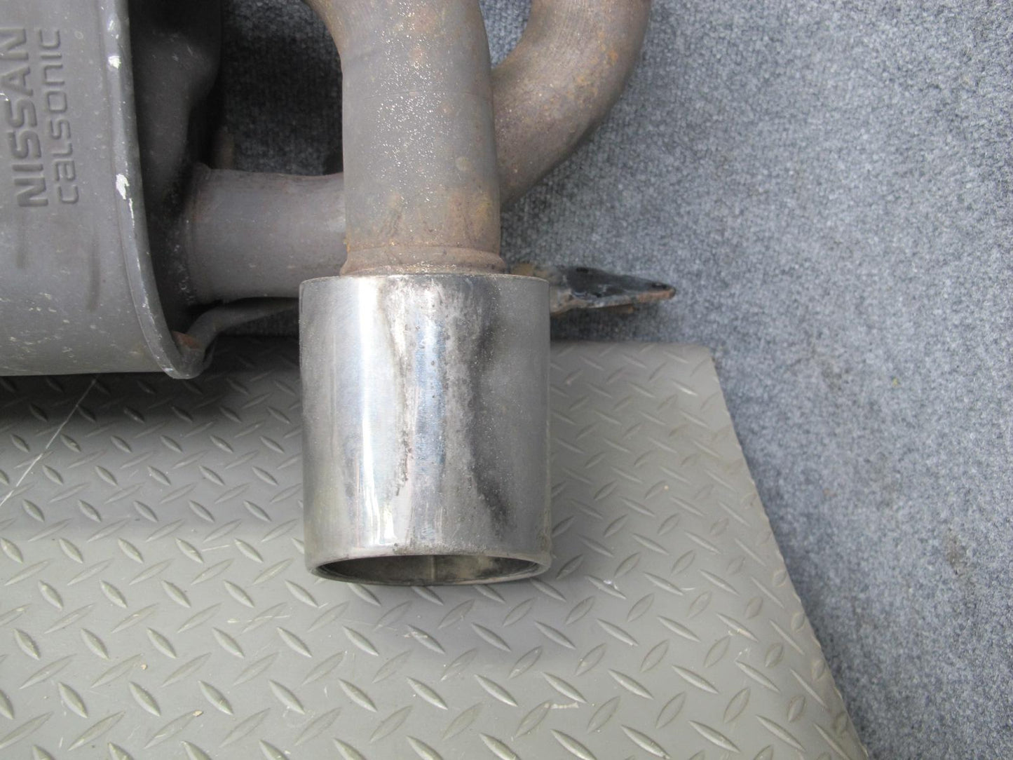 03-05 Nissan 350Z Z33 VQ35DE Rear Exhaust Muffler w Tips 46K Miles OEM