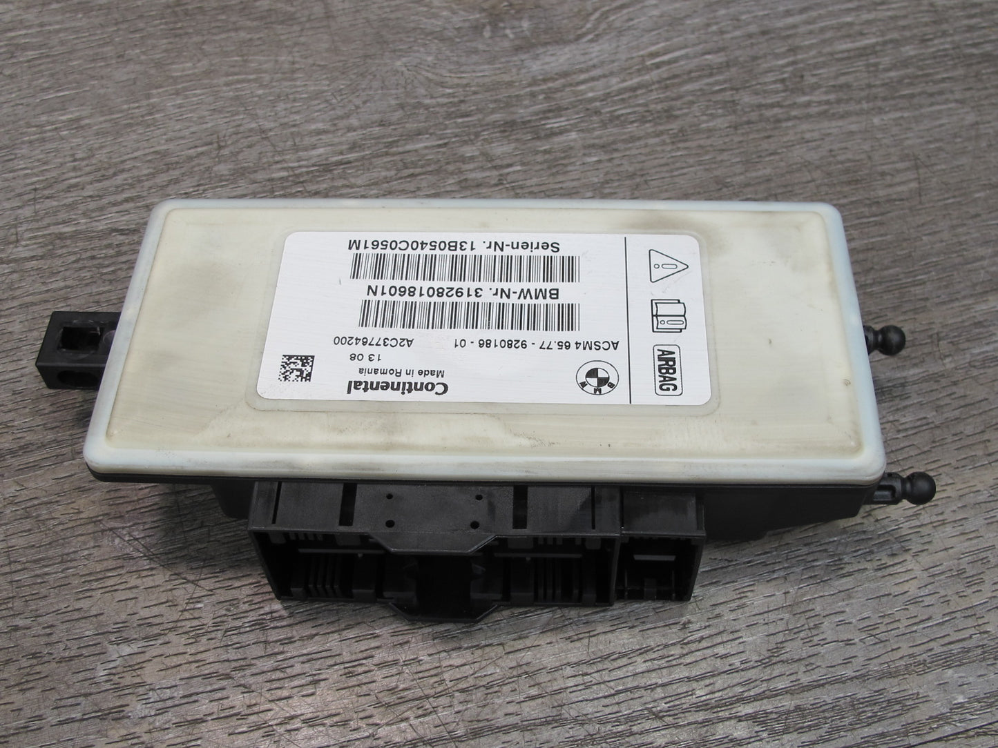 11-16 BMW F10 F07 5-SERIES SRS AIRBAG CONTROL MODULE UNIT 9280186 OEM