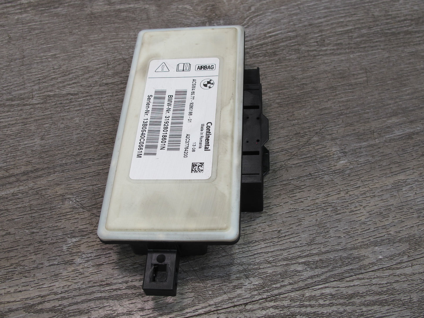 11-16 BMW F10 F07 5-SERIES SRS AIRBAG CONTROL MODULE UNIT 9280186 OEM