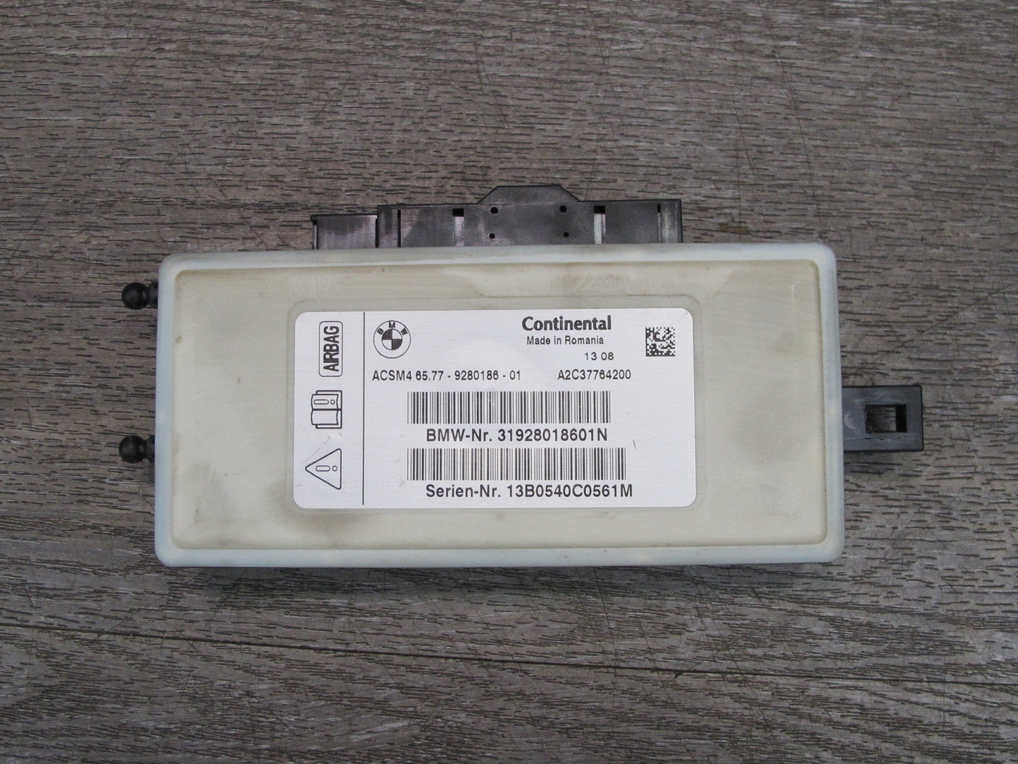 11-16 BMW F10 F07 5-SERIES SRS AIRBAG CONTROL MODULE UNIT 9280186 OEM