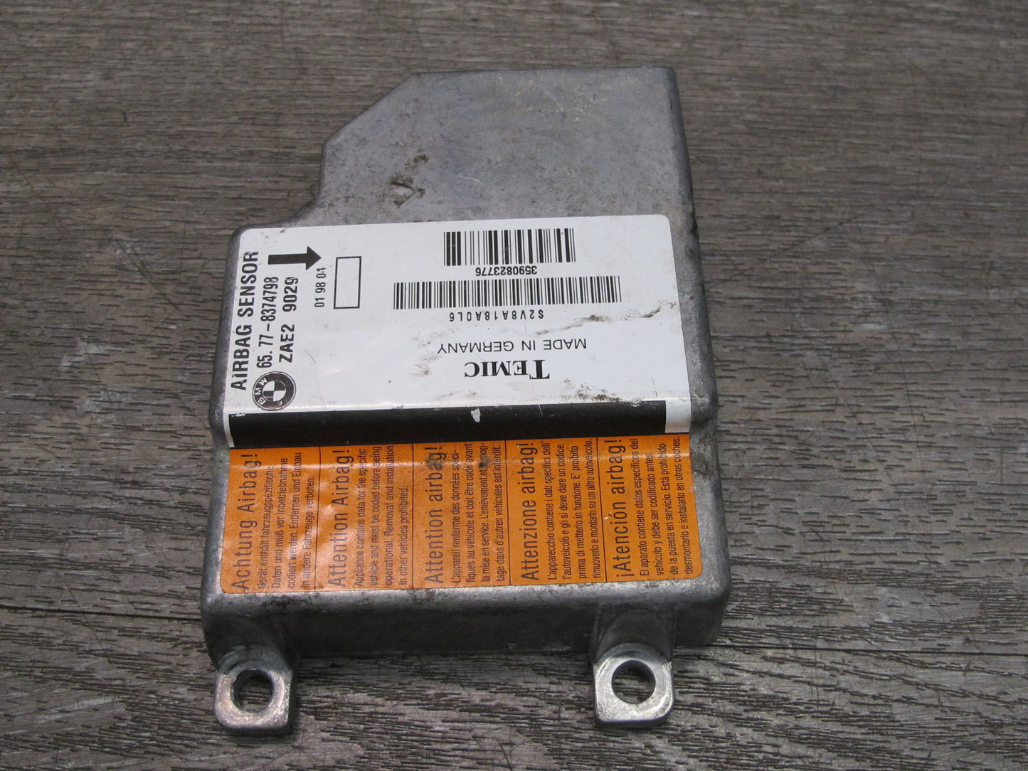 97-99 BMW Z3 E36 SRS AIRBAG SENSOR CONTROL MODULE 8374798 OEM