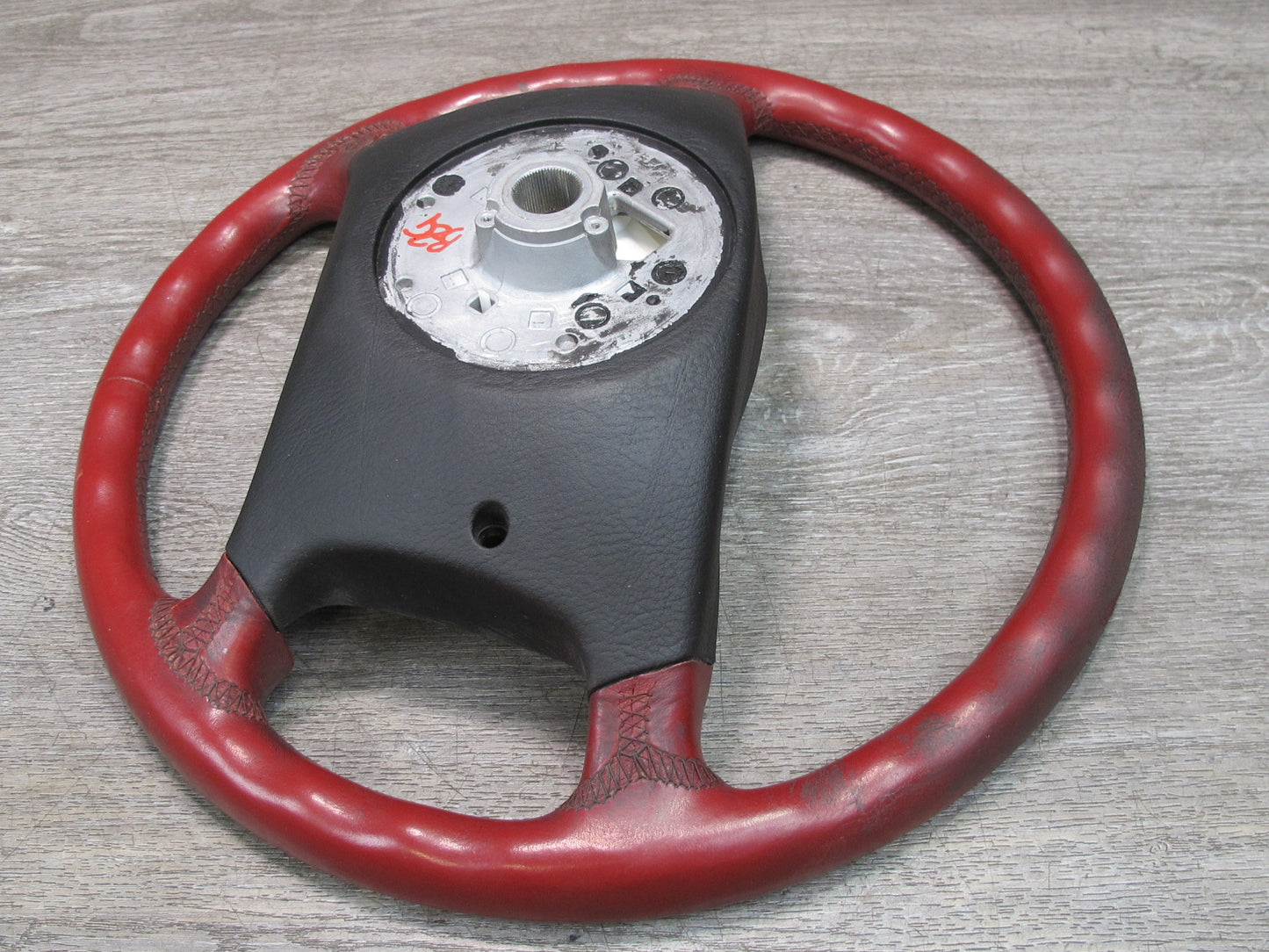 96-99 BMW E36/7 Z3 4 Spoke Leather Steering RED OEM