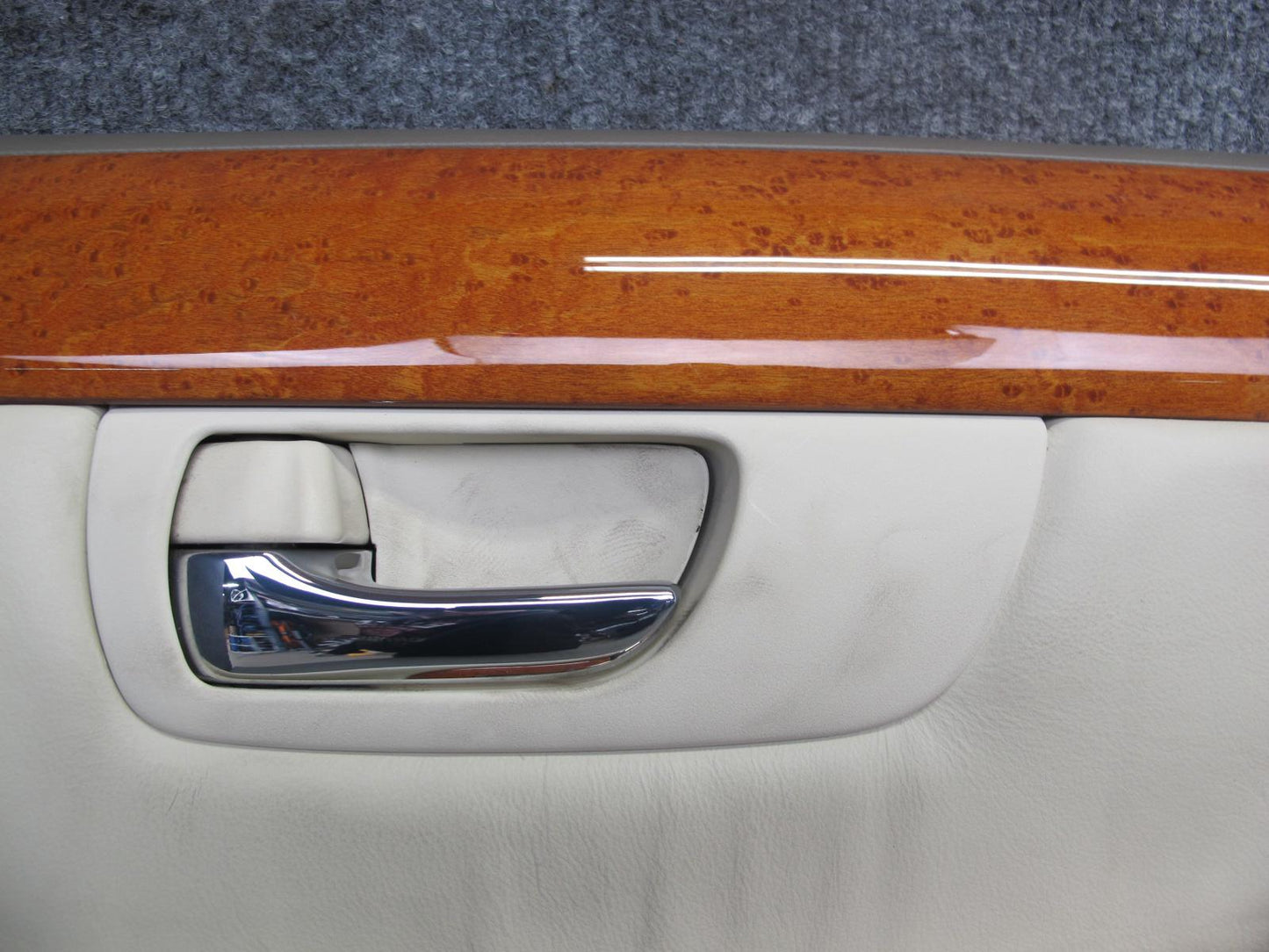 01-03 Lexus LS430 Rear Left & Right Door Interior Trim Cover Panel Ecru Set OEM