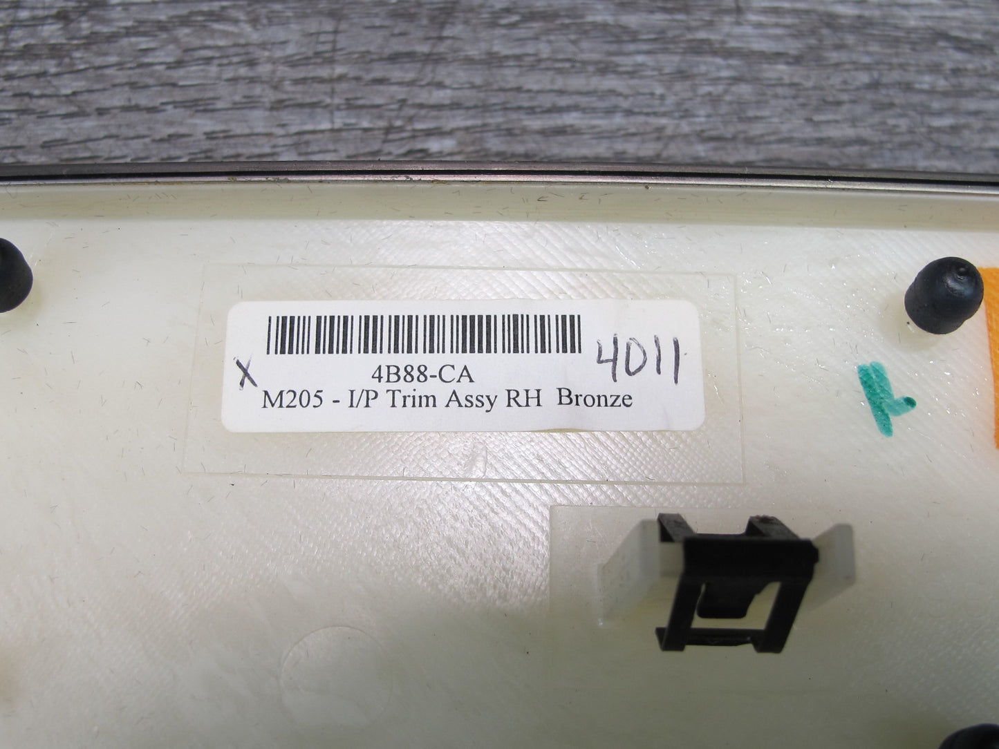 02-05 Ford Thunderbird Dash Front Right Bronze Trim Bezel Cover Panel 4B88-CA