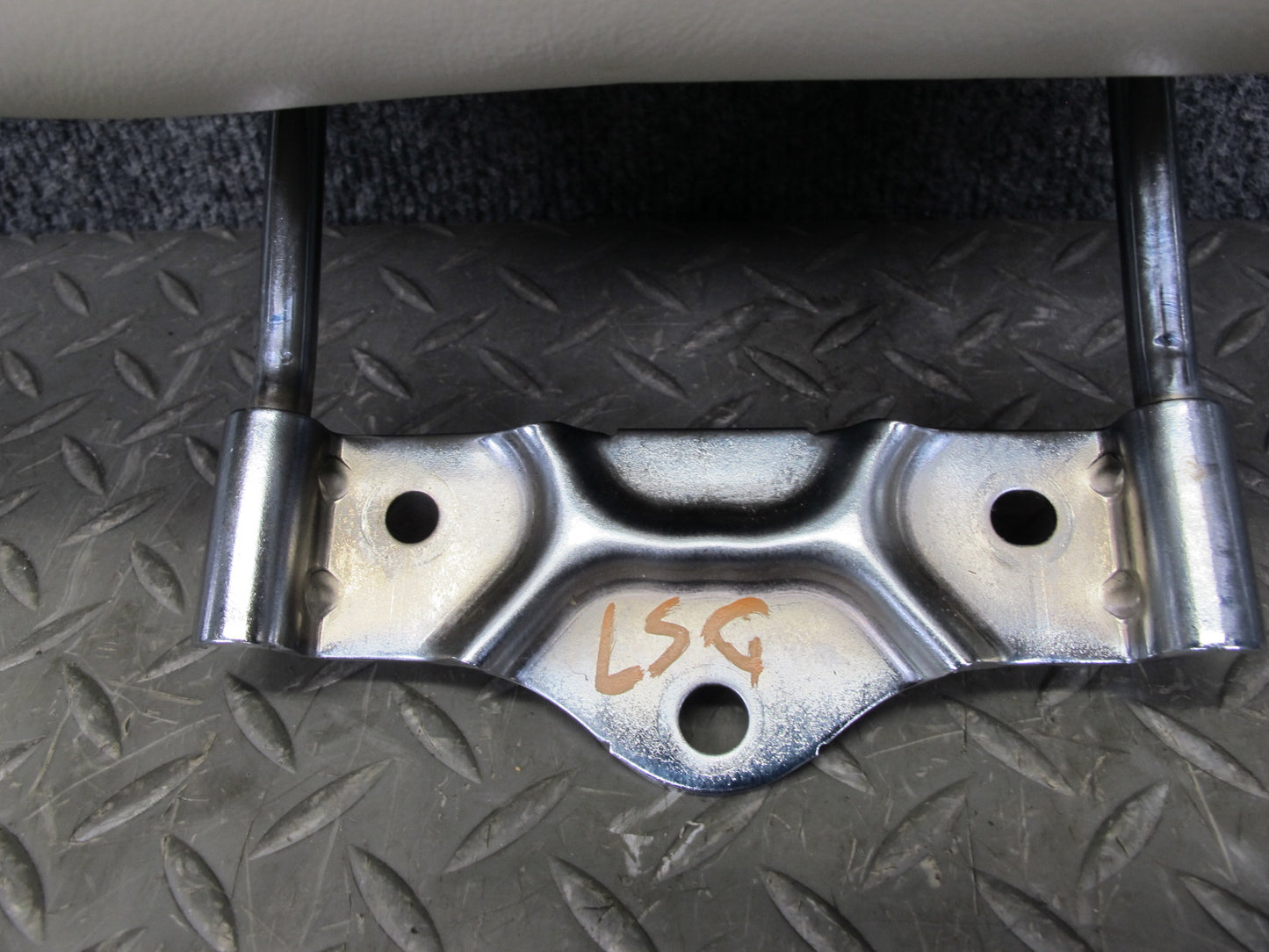 01-03 Lexus LS430 UCF30L Rear Left Right Center Leather Ecru Headrest Set OEM