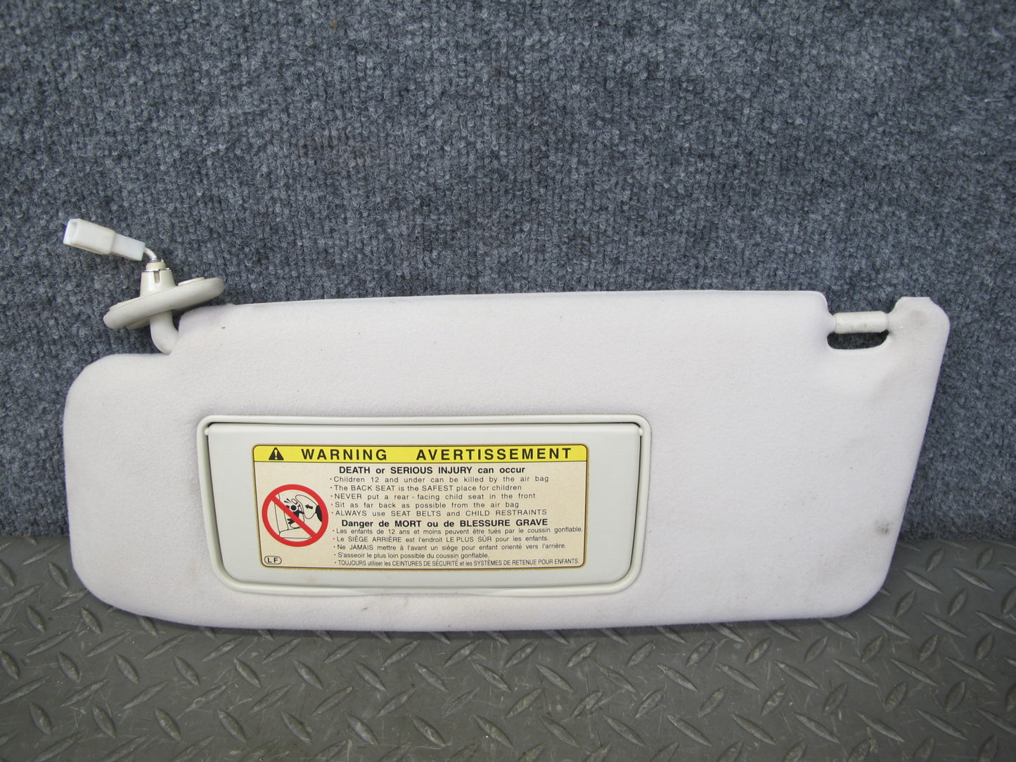 01-06 Lexus LS430 UCF30L Set of 2 Front Left & Right Sun Visor Ecru OEM