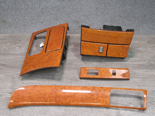 01-03 Lexus LS430 UCF30L Set of 4 Dash Center Console Woodgrain Trim Cover OEM