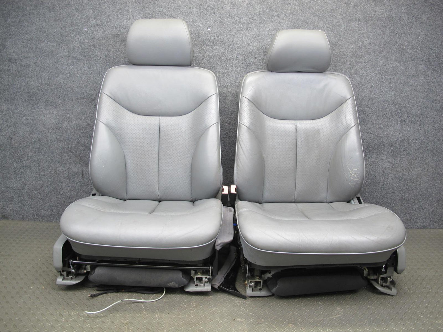 94-99 Mercedes W140 S-class Front & Rear Left & Right Leather Seat Set Gray OEM