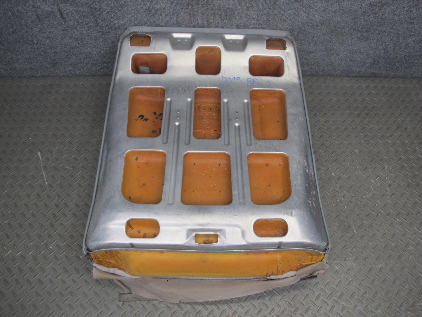 89-91 Mercedes W126 C126 Coupe Rear Right Seat Upper Leather Cushion Gray OEM