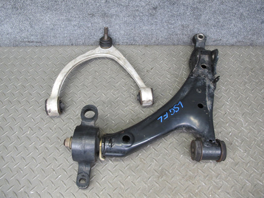 01-06 Lexus LS430 UCF30L Set of 2 Front Left Upper & Lower Control Arm OEM