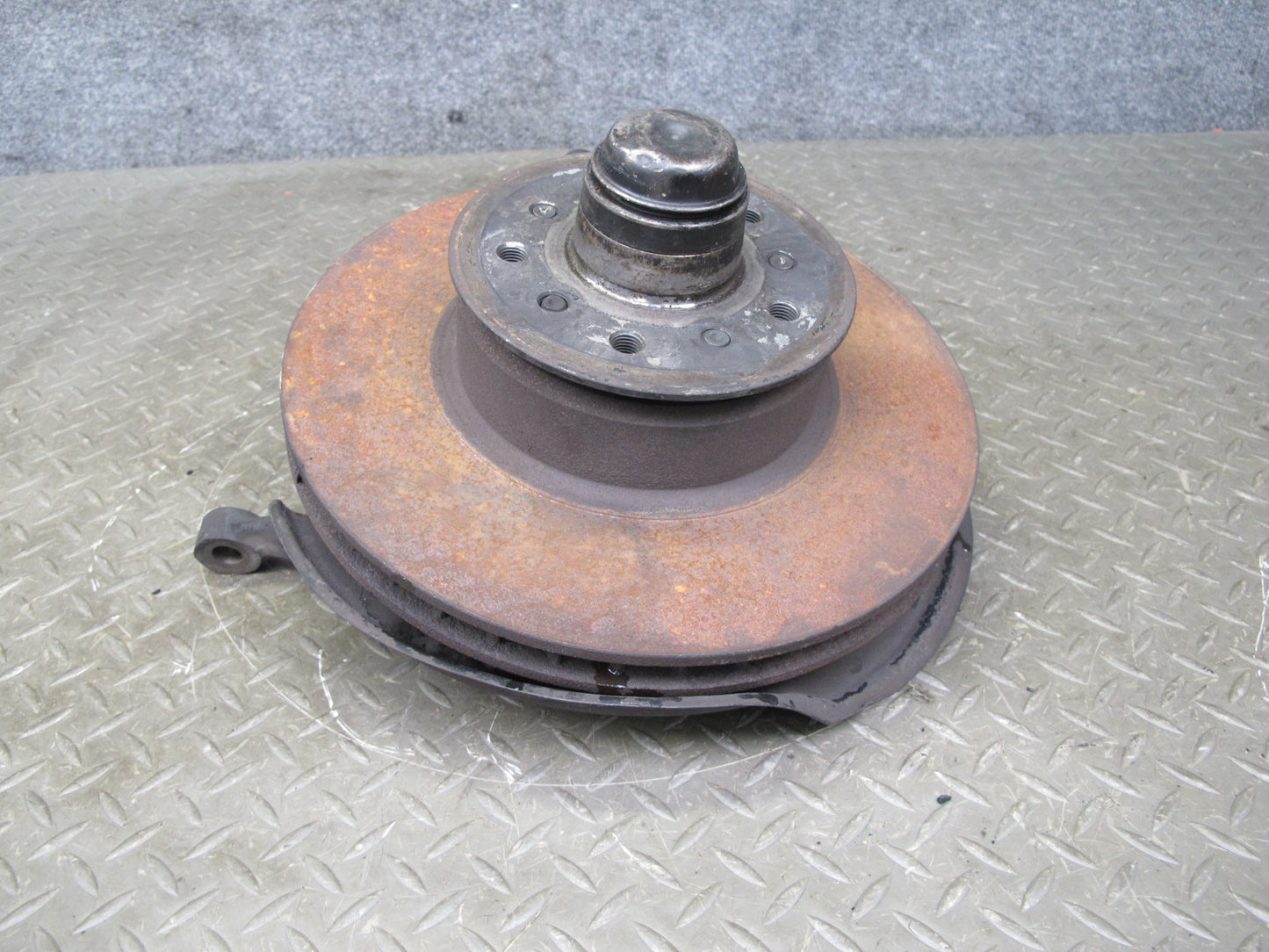 86-91 Mercedes W126 C126 Front Right Spindle Knuckle Wheel Hub Bearing Rotor OEM