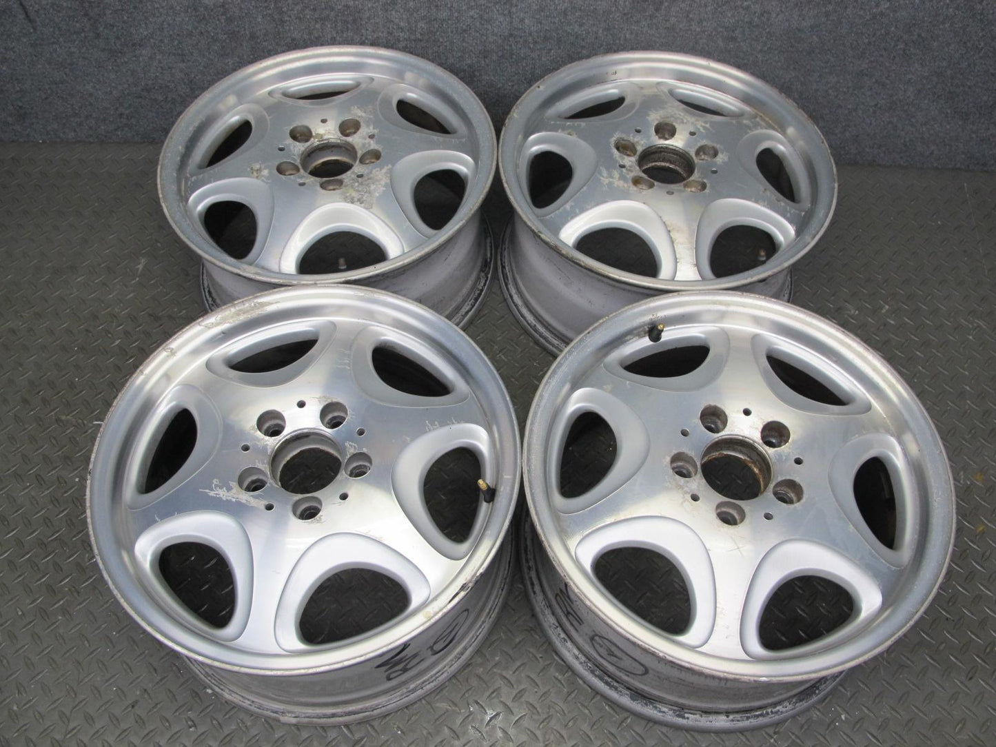 96-99 Mercedes W140 Set of 4 16" R16 Alloy Wheel Rim 16x7.5J ET51 1404011402 OEM